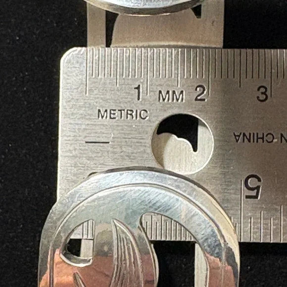 Kirk Stieff Pewter Iris Cut Outs Cuff Bracelet - Picture 6 of 7